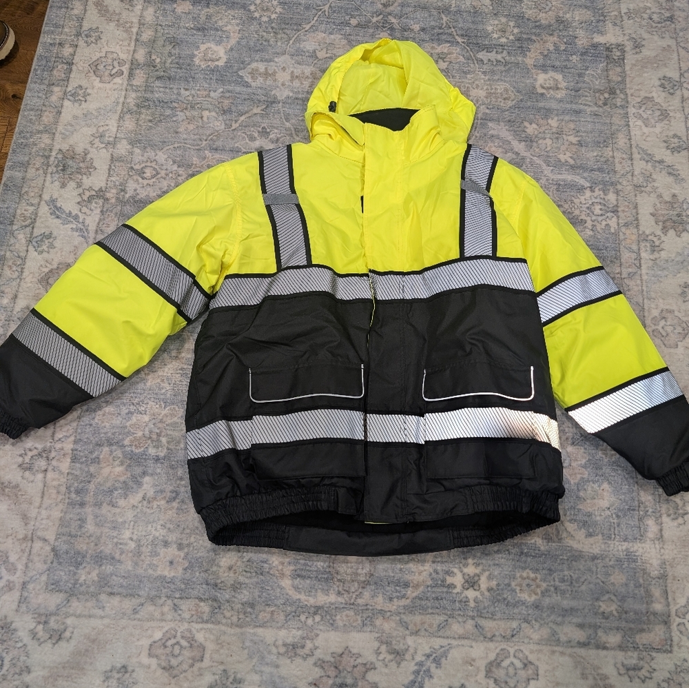High-Visibility Yellow and Black Jacket